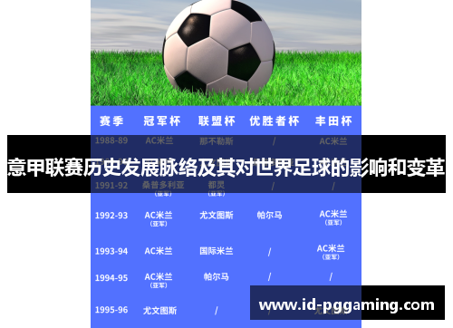 意甲联赛历史发展脉络及其对世界足球的影响和变革